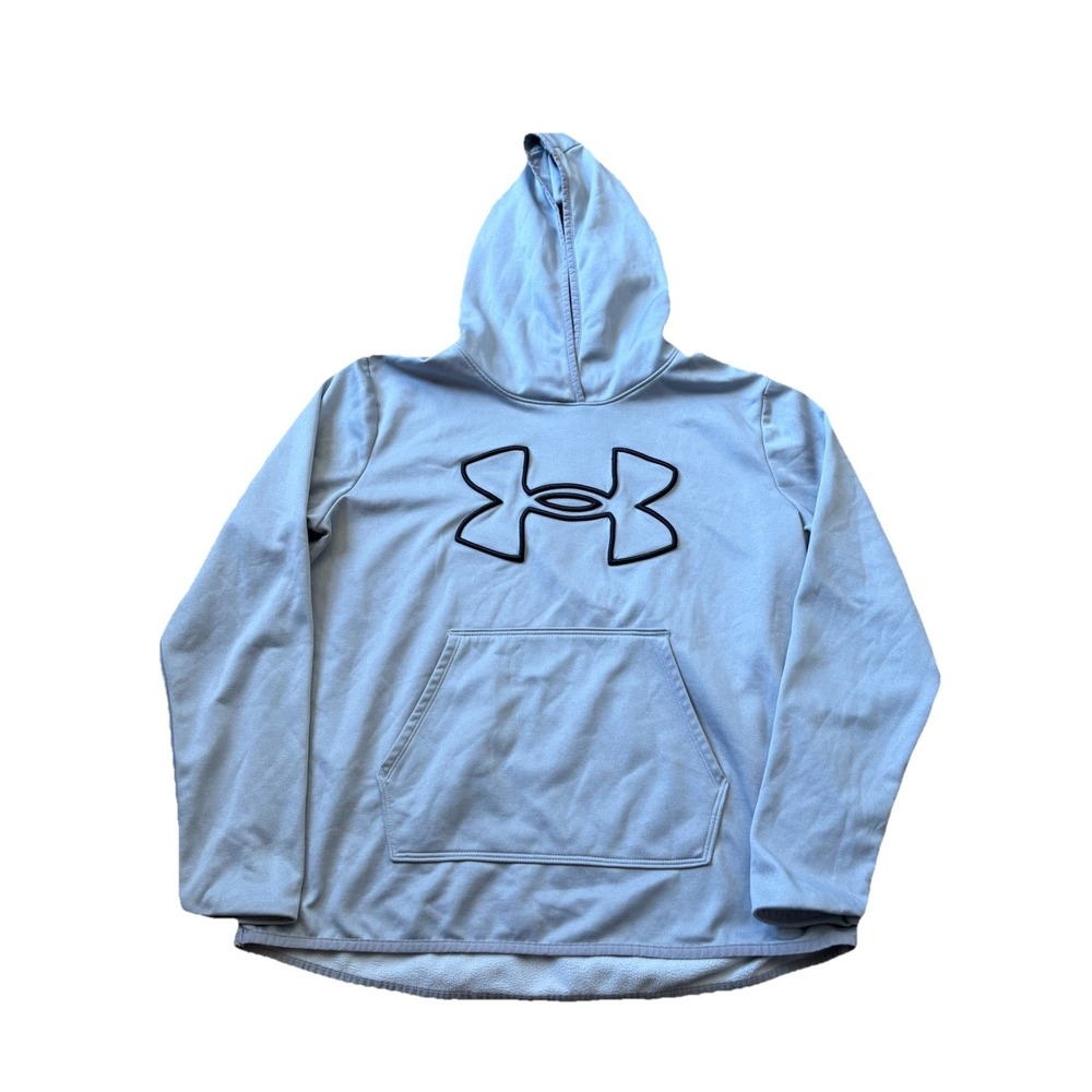 Under Armour Hoodie Gray Loose Fit Large Fleece Jacket Pullover